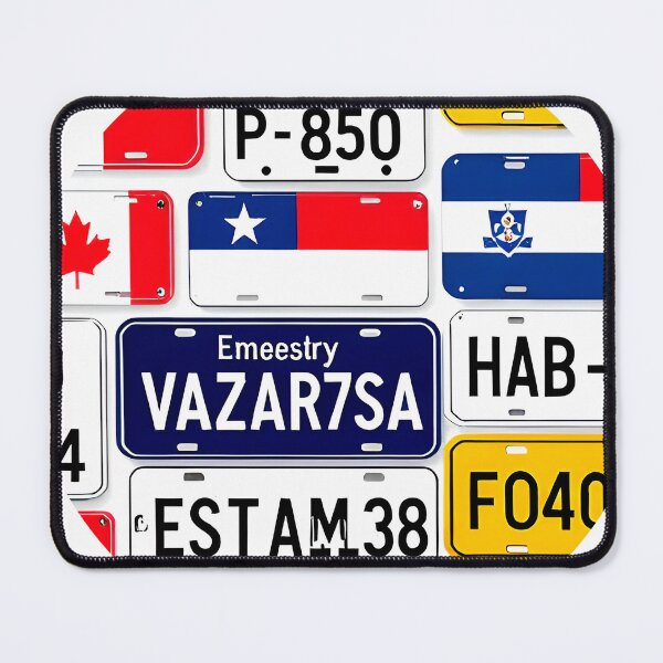 Item preview, round world license plate design designed and sold by SmashingDeals.