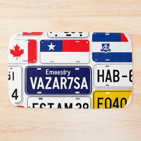 Item preview, round world license plate design designed and sold by SmashingDeals.