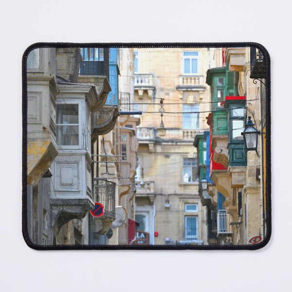 Item preview, Traditional wooden balconies in a Valletta street, Malta. Original photography designed and sold by studio838.