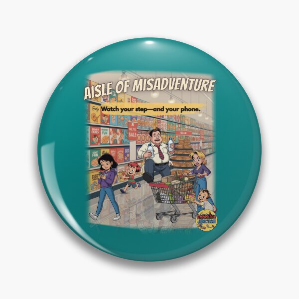 Item preview, Aisle of Misadventure – Funny Family Grocery Store Chaos Cartoon designed and sold by GENX-AUTISM-DAD.
