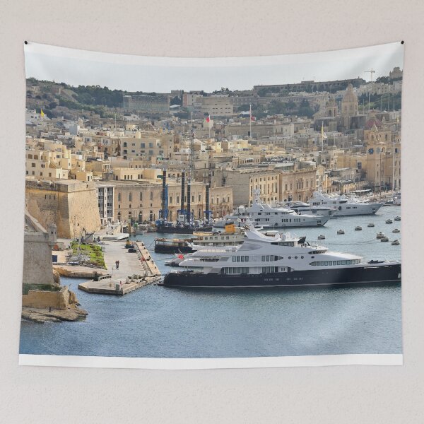 Item preview, Many boats in bay of Valletta, Malta. Original photography designed and sold by studio838.