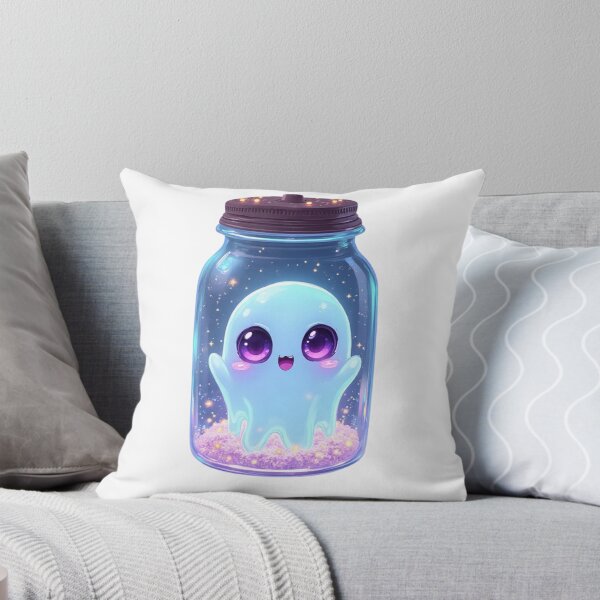 Item preview, Frasco fantasma espeluznante y adorable – Espíritu kawaii en tonos pastel designed and sold by SEBRYS.