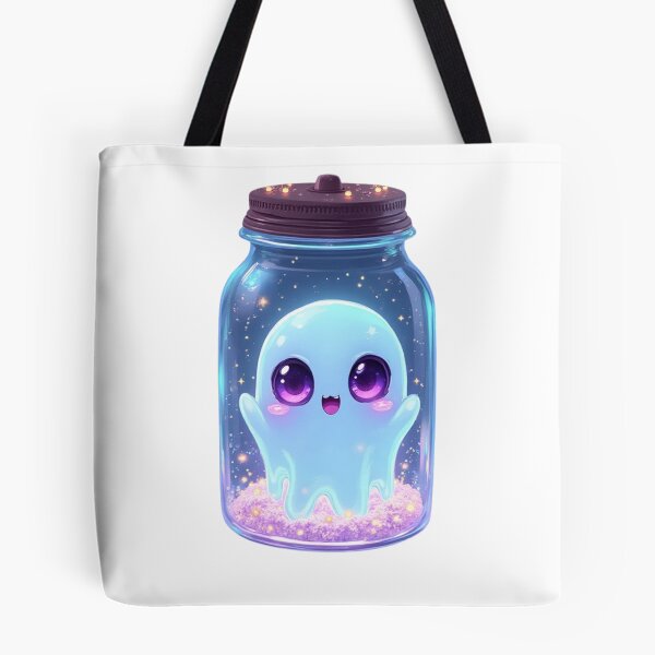 Item preview, Frasco fantasma espeluznante y adorable – Espíritu kawaii en tonos pastel designed and sold by SEBRYS.