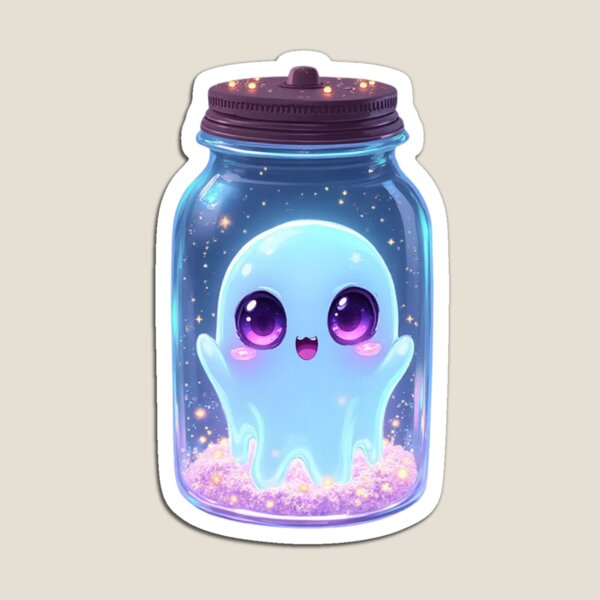 Item preview, Frasco fantasma espeluznante y adorable – Espíritu kawaii en tonos pastel designed and sold by SEBRYS.