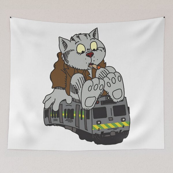 Item preview, Fritz The Cat Train designed and sold by SanneHappyBirt.