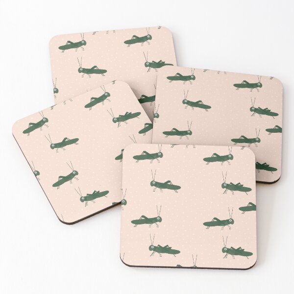 Item preview, Grasshoppers on pink designed and sold by reneesillus.