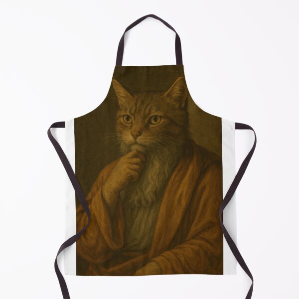 Item preview, The Enlightened Cat Painting – Funny Philosopher Cat Art, Whimsical Spiritual Feline Artwork designed and sold by FreshInkThreads.