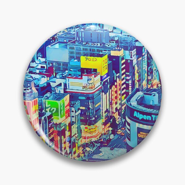 Item preview, Neon Dreams of Shinjuku – Pop Art Cityscape designed and sold by JapanPopArt.