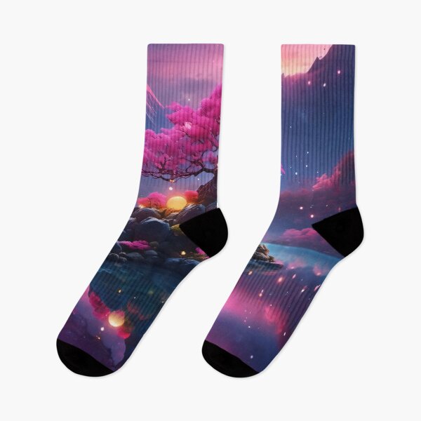 Item preview, Magical island with pink tree – Surreal landscape designed and sold by Salimgor Hangaround Music.