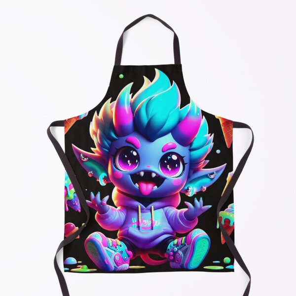 Item preview, Moko the Cheeky Demon – Ice Cream Disaster Pop Art Print designed and sold by Everova.