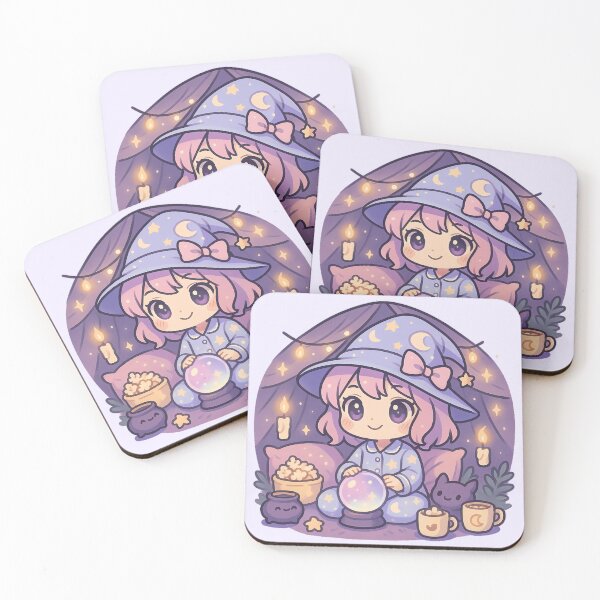 Item preview, Cozy Chibi Witch with Crystal Ball designed and sold by LuKreate.
