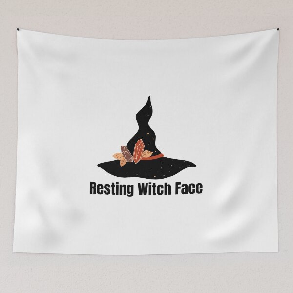 Item preview, Resting Witch Face Funny Gothic Halloween Witch Design designed and sold by luckyhue.