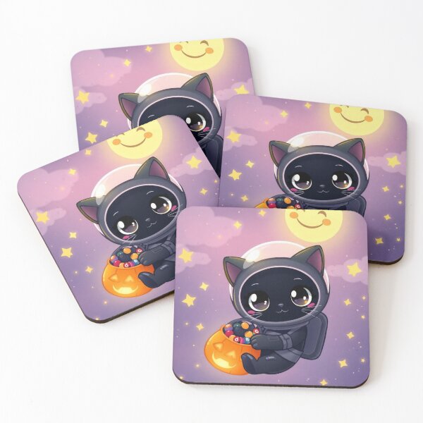 Item preview, Galaxy Halloween Cat Shirt | Astronaut Kitty with Pumpkin Bucket designed and sold by ArmaanArts.
