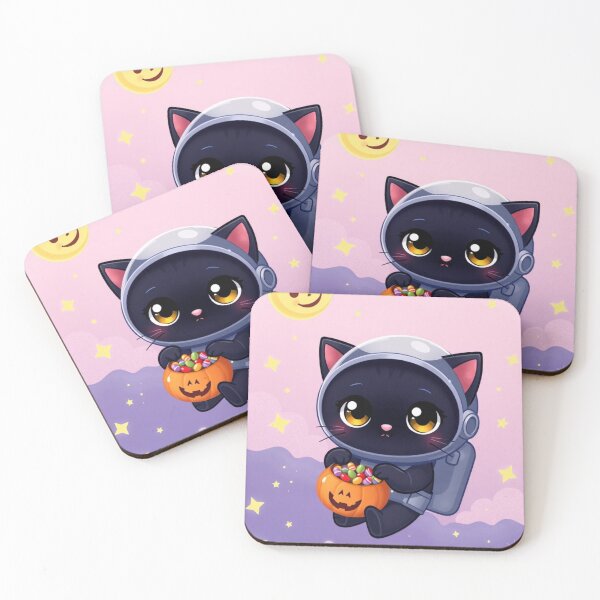 Item preview, Halloween Astronaut Kitty | Cute Black Cat in Space Costume designed and sold by ArmaanArts.