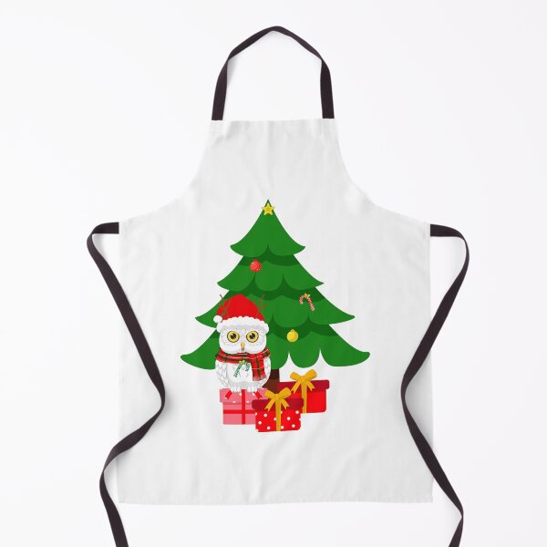 Item preview, Snow Owl with Santa Hat and a Christmas Tree. Cute Owl in Christmas Theme. designed and sold by JohanaStyle.