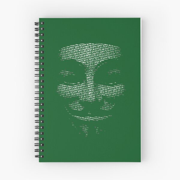 Item preview, Anonymous Guy Fawkes text mask  designed and sold by PersonalizeG.