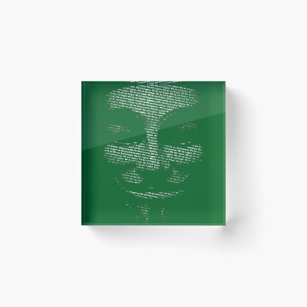 Item preview, Anonymous Guy Fawkes text mask  designed and sold by PersonalizeG.