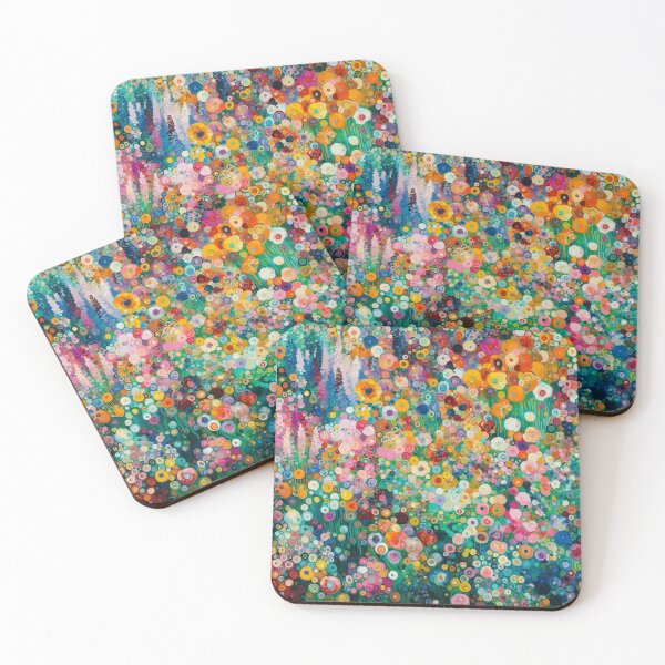 Item preview, Vibrant Garden of Colorful Flowers After Gustav Klimt designed and sold by Vicky Brago-Mitchell®.