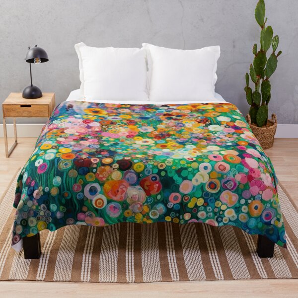 Item preview, Vibrant Garden of Colorful Flowers After Gustav Klimt designed and sold by Vicky Brago-Mitchell®.