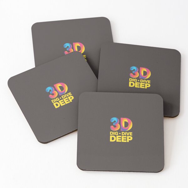 Item preview, "3D Dig • Dive • Deep – Bold Motivational Design" designed and sold by HolisticFurArt.