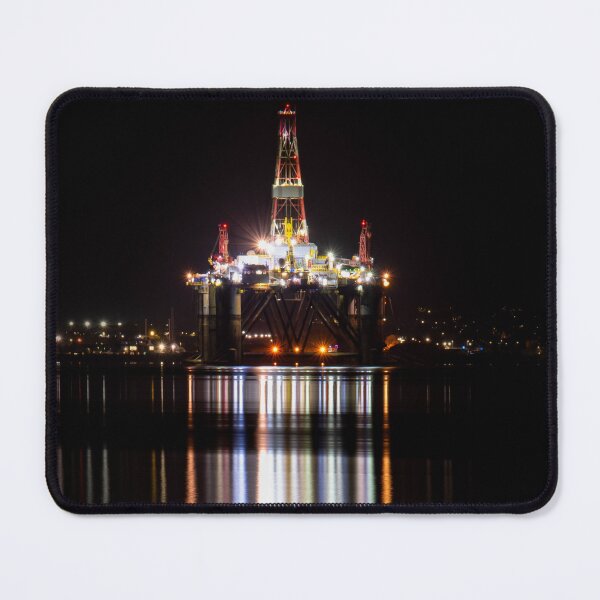 Item preview, Rig at night in the Cromarty Firth, Scotland designed and sold by CEastwoodPhotos.