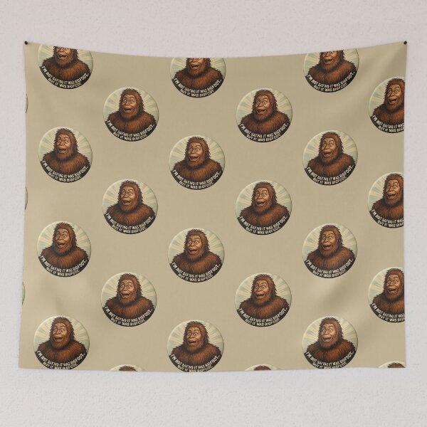 Item preview,  hairy Bigfoot funny design sticker designed and sold by anandsiva2703.