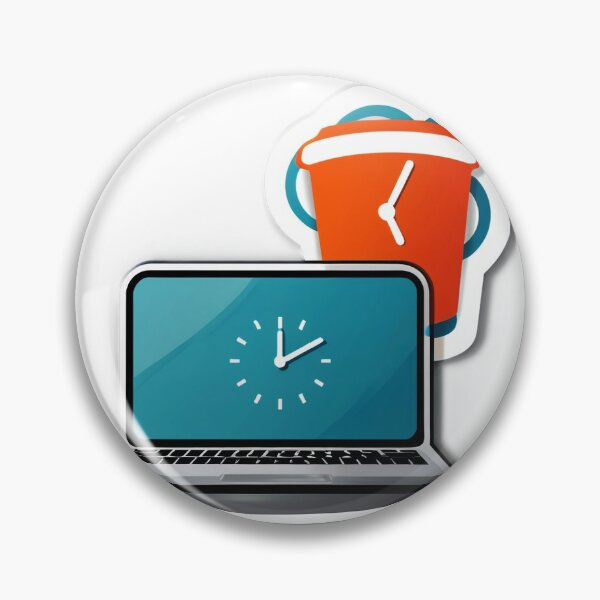 Item preview, Laptop with Coffee Time Sticker designed and sold by Carrymart.