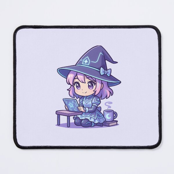 Item preview, Chibi Tech Witch with Magic Tablet designed and sold by LuKreate.
