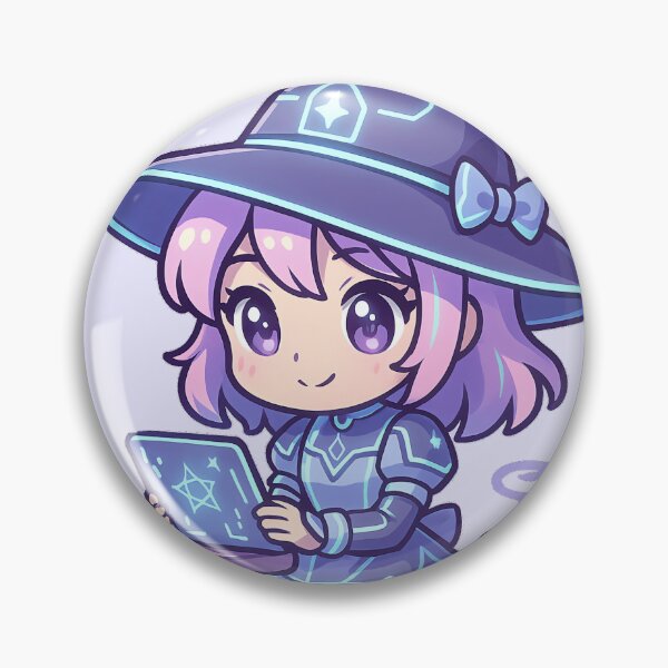 Item preview, Chibi Tech Witch with Magic Tablet designed and sold by LuKreate.