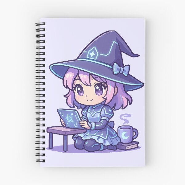Item preview, Chibi Tech Witch with Magic Tablet designed and sold by LuKreate.