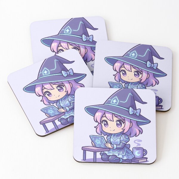 Item preview, Chibi Tech Witch with Magic Tablet designed and sold by LuKreate.