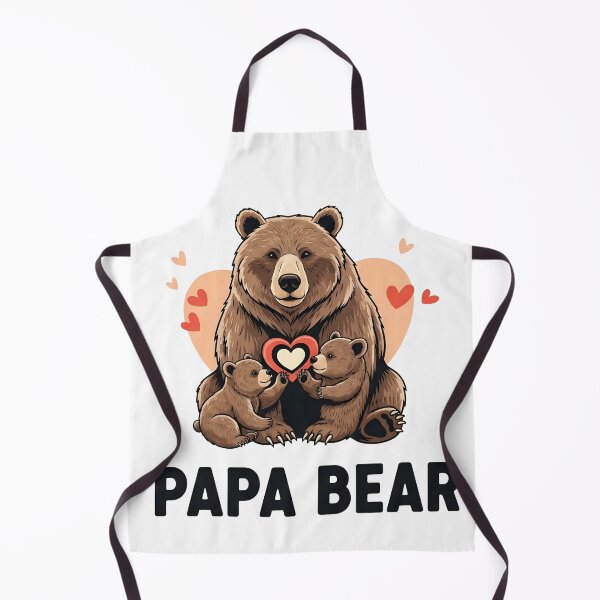 Item preview, Papa Bear T-Shirt | Cute Big Bear with Cubs Heart Illustration designed and sold by fawzimorsy.