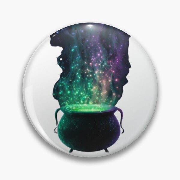 Item preview, Magic Witch Cauldron with Glowing Potion designed and sold by AlexLineArt.