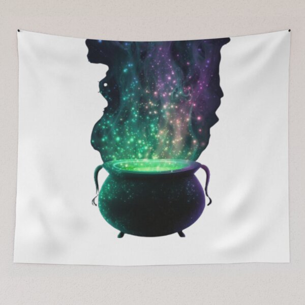 Item preview, Magic Witch Cauldron with Glowing Potion designed and sold by AlexLineArt.