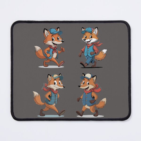 Item preview, Playing with foxes, four foxes on a walk designed and sold by DZIERANA.