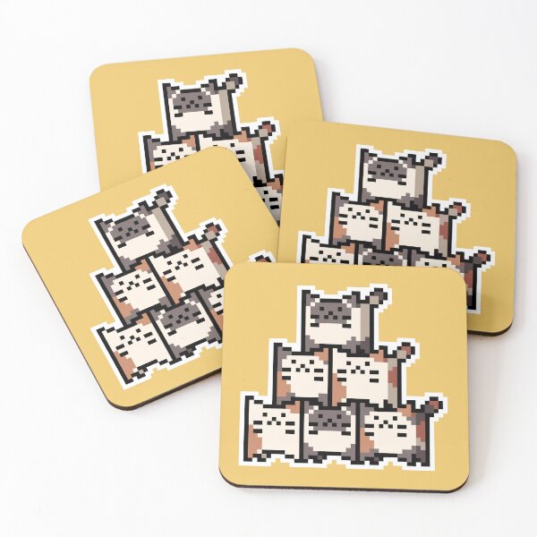 Item preview, Beige Pixel-Cats Pyramid designed and sold by Wojciech Sumara.