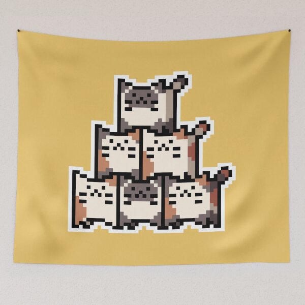Item preview, Beige Pixel-Cats Pyramid designed and sold by Wojciech Sumara.