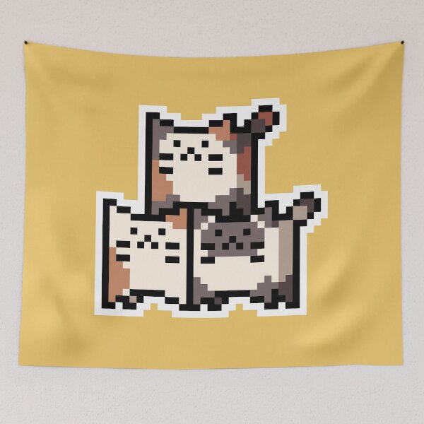 Item preview, Beige Pixel-Cats Trio designed and sold by Wojciech Sumara.