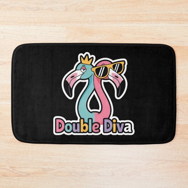Item preview, Stylish "Double Diva" Flamingo with a Crown and Sunglasses designed and sold by SplashTastic.