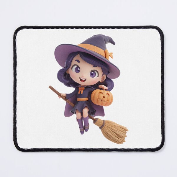 Item preview, Cute Witch Flying on Broomstick designed and sold by LuxChu.