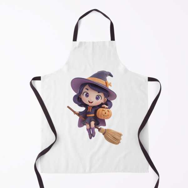 Item preview, Cute Witch Flying on Broomstick designed and sold by LuxChu.