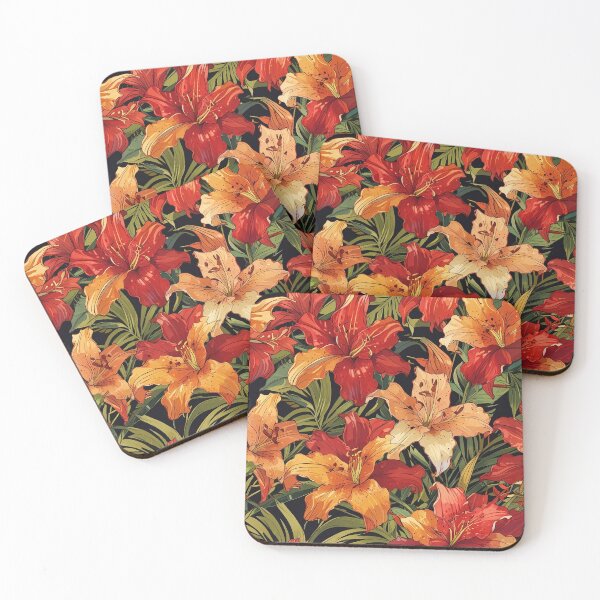 Item preview, Red and Orange Lilies designed and sold by CoolPixels.