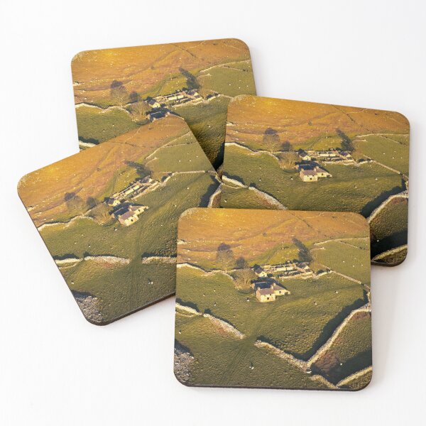 Item preview, Nant Gwrtheyrn Landscape Abandoned Homestead aerial photo designed and sold by CEastwoodPhotos.