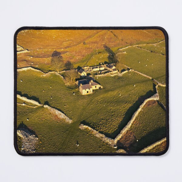 Item preview, Nant Gwrtheyrn Landscape Abandoned Homestead aerial photo designed and sold by CEastwoodPhotos.