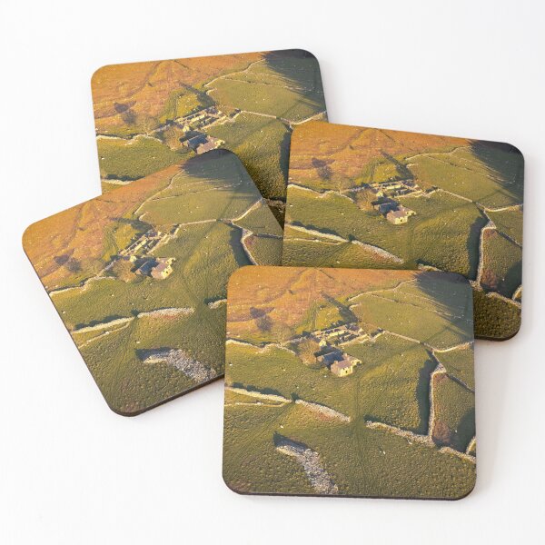 Item preview, Nant Gwrtheyrn Landscape Abandoned Homestead aerial photo designed and sold by CEastwoodPhotos.