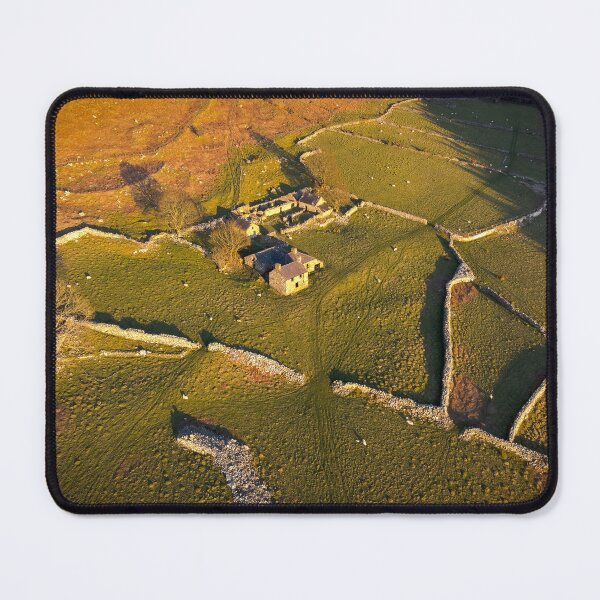Item preview, Nant Gwrtheyrn Landscape Abandoned Homestead aerial photo designed and sold by CEastwoodPhotos.
