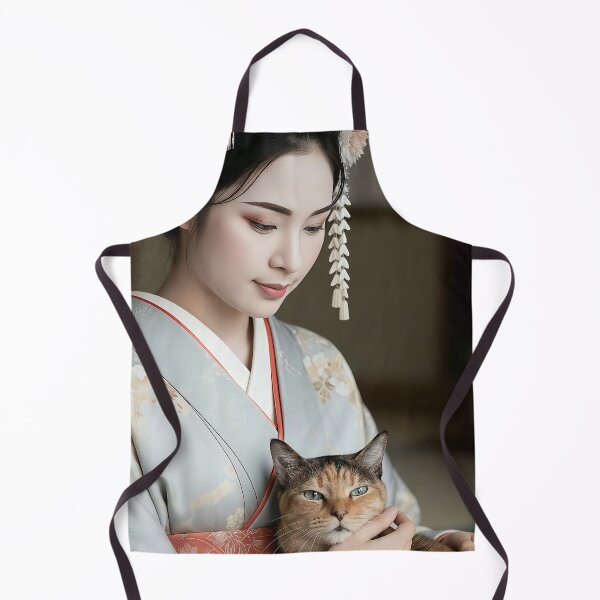 Item preview, Maiko with Cat on Lap | 膝の上の舞妓さんと猫 designed and sold by Japan_Dreamscapes.