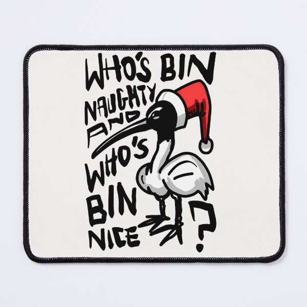 Item preview, Christmas Bin Chicken T Shirt - Australian Bin Chicken Christmas Themed Tee With Quote Who'S Bin Naughty Featuring An Aussie Ibis Bird designed and sold by korgiedjp.