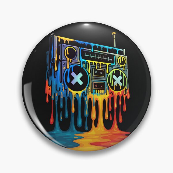 Item preview, Dripping Paint Boombox - 80s 90s Old School Hip Hop designed and sold by Inglisue.