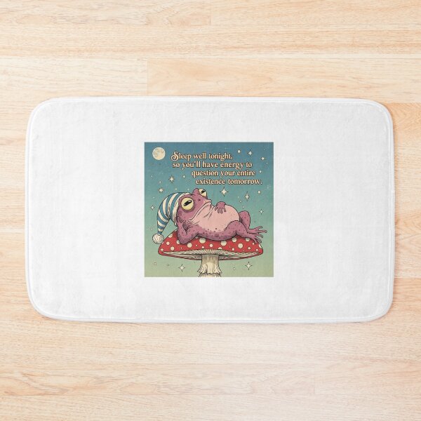 Item preview, funny toad, existential crisis, dark humor, funnyfits70, Humor, Funny, retro, vintages, funny quotes, animal humor, designed and sold by FunnyFits70.